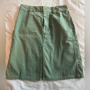 Madewell A-Line Skirt in Sage Green